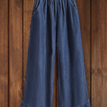 Relaxed Ruffle Soft Denim Pants