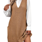 Zeagoo Womens Sweater Vest Dress Pattern Knitted Dress