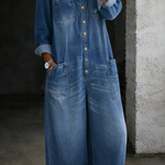 Elena™ | Off-the-shoulder denim jumpsuit