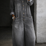 Elena™ | Off-the-shoulder denim jumpsuit