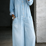 Elena™ | Off-the-shoulder denim jumpsuit
