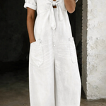 Maya™ | Denim jumpsuit with V-neck