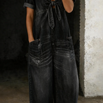 Maya™ | Denim jumpsuit with V-neck