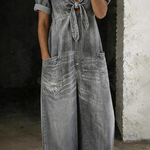 Maya™ | Denim jumpsuit with V-neck