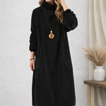 Sandra | Cozy Turtleneck Midi Dress