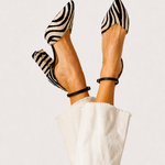 Keren | Zebra-print pointed-toe heels
