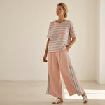 Flaminia - elegant blue, soft, refined-cut trousers