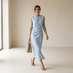 Aura™ Light Blue Elegant Dress – Sophisticated Silhouette