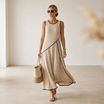 Emma Velvet™ Elegant Striped Dress