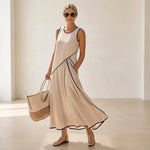 Emma Velvet™ Elegant Striped Dress