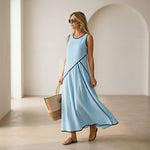 Emma Velvet™ Elegant Striped Dress