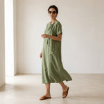 Emma Velvet™ Elegant Dress with Pockets