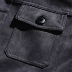 Men's Vintage Suede Single Breasted Stand Collar Jacket