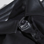 Men's Classic Casual Slim Fit Leather Long Sleeve Shirt