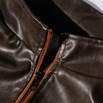 Men's Vintage Zipper PU Leather Jacket