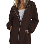 Fleece Hoodies Tunic Long Hoodie Jacket - Zeagoo (Us Only)