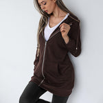 Zeagoo Zip Up Hoodies Long Fleece Jacket