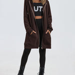 Zeagoo Zip Up Hoodies Long Fleece Jacket