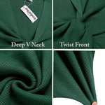 Twist Front Knitted Bodycon Dress - Zeagoo (Us Only)