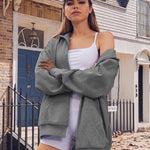 Zeagoo Women's Oversized Zip Up Hoodies