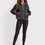Zeagoo Womens Half Zip Cropped Hoodies