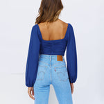 Tie Knot Ruched Crop Tube Top - Zeagoo (Us Only)