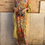 Women's Printed Satin Cardigan Dress Two-Piece Set