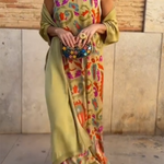 Women's Printed Satin Cardigan Dress Two-Piece Set
