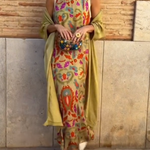Women's Printed Satin Cardigan Dress Two-Piece Set