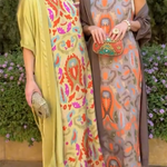 Women's Printed Satin Cardigan Dress Two-Piece Set