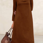 Minimalist Irregular Solid Color A-line Dress