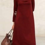 Minimalist Irregular Solid Color A-line Dress