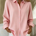 Aurelie | Elegant Pink Button-Up Blouse