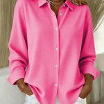 Aurelie | Elegant Pink Button-Up Blouse