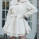Faux Fur Lapel Double-Breasted Thick Wool Coat - Zeagoo (Us Only)