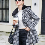 Faux Fur Lapel Double-Breasted Thick Wool Coat - Zeagoo (Us Only)