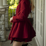 Faux Fur Lapel Double-Breasted Thick Wool Coat - Zeagoo (Us Only)