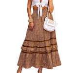 Zeagoo Women's Midi Skirts Boho High Waist A Line Casual Maxi Work Skirt Summer