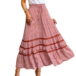 Zeagoo Women's Midi Skirts Boho High Waist A Line Casual Maxi Work Skirt Summer