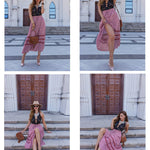Zeagoo Women's Midi Skirts Boho High Waist A Line Casual Maxi Work Skirt Summer