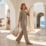 Maria - 3-piece set including long cardigan, top and pants