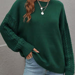 Zeagoo Womens 2023 Fall Sweaters Cute Cable Knit Crewneck Chunky Cozy Long Sleeve Warm Soft Pullover Sweater Tops