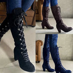 Sandra | Brown Knee Boots