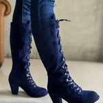 Sandra | Brown Knee Boots