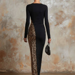 Elegant And Sparkling Sequined Black Stretch Cotton Party Maxi Dress