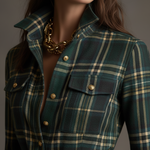 Giulietta - Maxi Check Shirt Dress with Belt