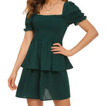 Lantern Sleeve Swing Mini Dress - Zeagoo (Us Only)