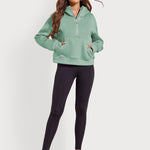 Zeagoo Womens Half Zip Cropped Hoodies