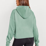 Zeagoo Womens Half Zip Cropped Hoodies
