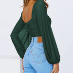 Tie Knot Ruched Crop Tube Top - Zeagoo (Us Only)